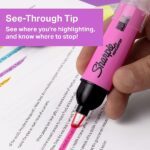 Sharpie Highlighter, Clear View Highlighter with See-Through Chisel Tip, Tank Highlighter, Assorted, 4 Count - Image 2