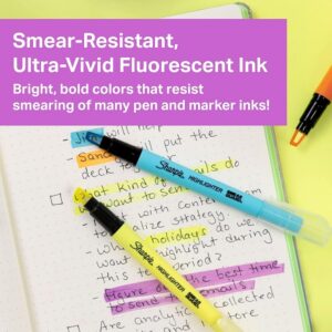 Sharpie Highlighter, Clear View Highlighter with See-Through Chisel Tip, Tank Highlighter, Assorted, 4 Count - Image 4