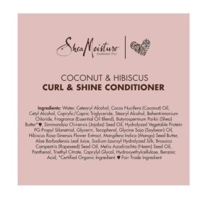 Shea Moisture Coconut & Hibiscus Curl & Shine Conditioner - 13 oz - Image 12