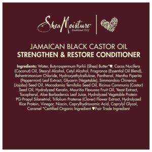 Shea Moisture Jamaican Black Castor Oil Grow & Restore Rinse Out Conditioner, 384 ml - Image 10
