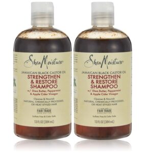 Shea Moisture Jamaican Black Shampoo Strengthen/Grow 13 Ounce (384ml) (2 Pack) - Image 1