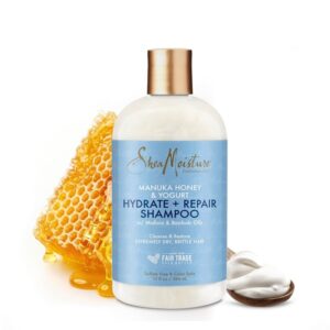 SheaMoisture Hydrate & Repair Moisture Shampoo for Damaged Hair Manuka Honey Moisturizing with Shea Butter 13 oz - Image 3