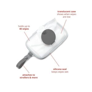 Skip Hop Baby Snug Seal Wipes Case (Gray) - Image 3