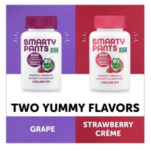 SmartyPants Gummy Vitamins Kid's Non-GMO, Gluten-free, Patent-Pending Probiotic and Pre-biotic Immunity Gummies - Image 5