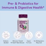 SmartyPants Probiotic and Prebiotic Immunity Gummies for Kids, 4 Billion CFUs and Wellmune Prebiotic, Vegan, Non-GMO, Gluten-Free, Patent-Pending - Image 3