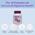 SmartyPants Probiotic and Prebiotic Immunity Gummies for Kids, 4 Billion CFUs and Wellmune Prebiotic, Vegan, Non-GMO, Gluten-Free, Patent-Pending - Image 3