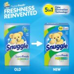 Snuggle Plus Super Fresh Fabric Softener Dryer Sheets with Odor Fighting Ingredients, 105 Count - Image 11