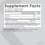 Sports Research Flaxseed Oil with Plant Based Omega's 3, 6 and 9 Vegan Certified and Non-GMO Project Verified (180 Veggie Softgels) - Image 3