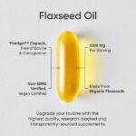 Sports Research Flaxseed Oil with Plant Based Omega's 3, 6 and 9 Vegan Certified and Non-GMO Project Verified (180 Veggie Softgels) - Image 4