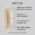 Sports Research Keto MCT Oil Capsules derived from Coconut Oil | Keto Fuel for The Brain & Body | Derived from Non-GMO Coconuts (120 Soft gels) - Image 2