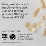 Sports Research Keto MCT Oil Capsules derived from Coconut Oil | Keto Fuel for The Brain & Body | Derived from Non-GMO Coconuts (120 Soft gels) - Image 4