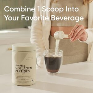 Sports Research Organic Collagen Peptides Unflavored Dietary Supplement Powder, 300g - Image 3