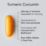 Sports Research Turmeric Curcumin C3 Complex 500 Mg with 95% Curcuminoids,Bioperine and Organic Virgin Coconut Oil. 120 Capsules - Image 2