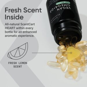 Sports Research Vegan Omega-3 + D3 Algae Oil Softgels, 60 Count - Image 5