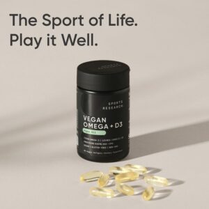 Sports Research Vegan Omega-3 + D3 Algae Oil Softgels, 60 Count - Image 8