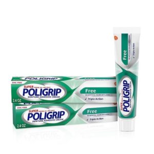 Super Poli-Grip Original Formula Zinc Free Denture Adhesive Cream, 2. 4 Ounce (Pack Of 2) - Image 1