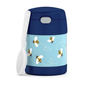 Thermos Funtainer  10 Ounce Stainless Steel Vacuum Insulated Kids Food Jar with Spoon, Honey Bees - Image 1