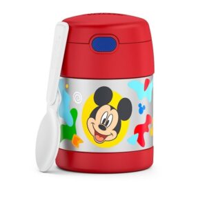 Thermos Funtainer 10 Ounce Stainless Steel Vacuum Insulated Kids Food Jar With Spoon, Preschool Mickey - Image 1