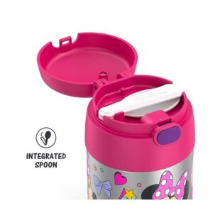 Thermos Funtainer 10 Ounce Stainless Steel Vacuum Insulated Kids Food Jar With Spoon, Preschool Minnie - Image 3