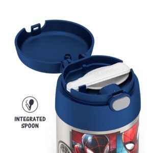 Thermos Funtainer 10 Ounce Stainless Steel Vacuum Insulated Kids Food Jar with Spoon, Spider-Man - Image 3