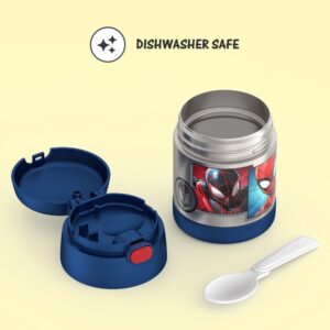 Thermos Funtainer 10 Ounce Stainless Steel Vacuum Insulated Kids Food Jar with Spoon, Spider-Man - Image 4