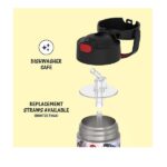 Thermos Funtainer 12 Ounce Stainless Steel Vacuum Insulated Kids Straw Bottle, Avengers - Image 4