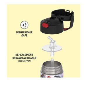 Thermos Funtainer 12 Ounce Stainless Steel Vacuum Insulated Kids Straw Bottle, Avengers - Image 4