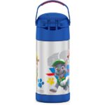 Thermos Funtainer 12 Ounce Stainless Steel Vacuum Insulated Kids Straw Bottle, Blue Paw Patrol - Image 2