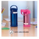 Thermos Funtainer 12 Ounce Stainless Steel Vacuum Insulated Kids Straw Bottle, Frozen 2 (Colors May Vary) - Image 6