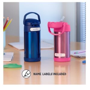 Thermos Funtainer 12 Ounce Stainless Steel Vacuum Insulated Kids Straw Bottle, Frozen 2 (Colors May Vary) - Image 6