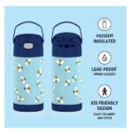 Thermos Funtainer  12 Ounce Stainless Steel Vacuum Insulated Kids Straw Bottle, Honey Bees - Image 2