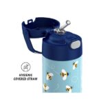 Thermos Funtainer  12 Ounce Stainless Steel Vacuum Insulated Kids Straw Bottle, Honey Bees - Image 3