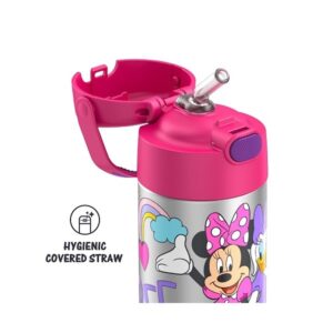 Thermos Funtainer 12 Ounce Stainless Steel Vacuum Insulated Kids Straw Bottle, Minnie Mouse - Image 3