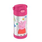 Thermos Funtainer  12 Ounce Stainless Steel Vacuum Insulated Kids Straw Bottle, Peppa Pig - Image 3