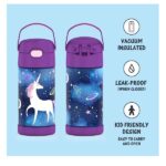 Thermos Funtainer 12 Ounce Stainless Steel Vacuum Insulated Kids Straw Bottle, Space Unicorn - Image 2