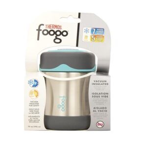 Thermos Foogo Vacuum Insulated Stainless Steel 10-Ounce Food Jar (Charcoal, Teal) - Image 4