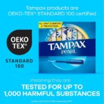 Tampax Pearl Tampons Trio Pack, Super/Super Plus/Ultra Absorbency with BPA-Free Plastic Applicator and LeakGuard Braid, Unscented, 34 Count - Image 2