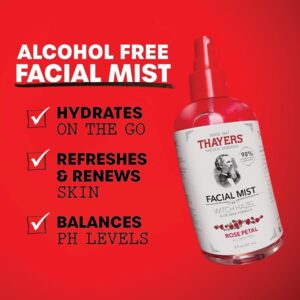 Thayers Natural Remedies Alcohol-Free Rose Petal Witch Hazel Facial Mist Toner, 8 Ounce - Image 2