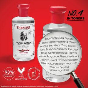 Thayer's Thayer - Witch Hazel Toner-Rose Petal Alc.Fr, Pack of 12 Fl Oz Liquid/355ml - Image 4