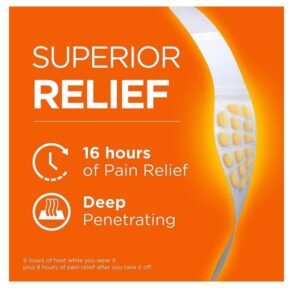 ThermaCare Portable Heating Pad, Lower Back and Hip Pain Relief Patches, L/XL Heat Wraps, 5 Count - Image 3