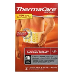 Thermacare Heat Wraps Lower Back and Hip L XL -- 2 Pieces - Image 1