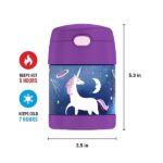 Thermos 10 Ounce Food Jar with Spoon and Push Button, Unicorn - Image 4