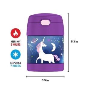 Thermos 10 Ounce Food Jar with Spoon and Push Button, Unicorn - Image 4