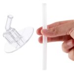 Thermos FUNtainer 12 Ounce Insulated Kids Water Bottle Replacement Straws, Clear, 2 Pack - Image 3