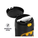 Thermos Funtainer 10 Ounce Stainless Steel Vacuum Insulated Kids Food Jar, Batman - Image 2