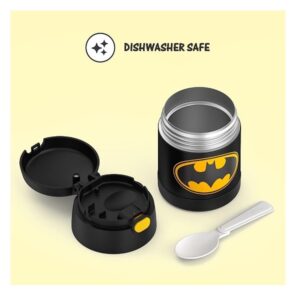 Thermos Funtainer 10 Ounce Stainless Steel Vacuum Insulated Kids Food Jar, Batman - Image 3
