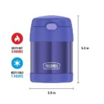 Thermos Funtainer 10 Ounce Stainless Steel Vacuum Insulated Kids Food Jar With Folding Spoon, Purple - Image 6