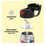 Thermos Funtainer 12 Ounce Stainless Steel Vacuum Insulated Kids Straw Bottle, Spider-Man - Image 3
