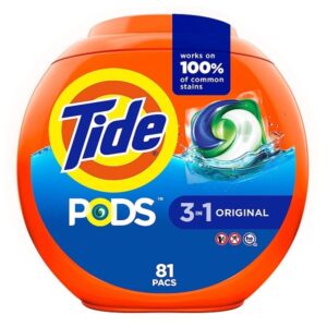 Tide Pods Original Scent He Turbo Laundry Detergent Pacs 81 - Load Tub - Image 1