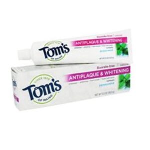 Toms Of Maine Natural Fluoride-Free Antiplaque Whitening Toothpaste, Peppermint 5.50 Oz - Image 1